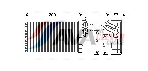 Heat Exchanger, interior heating - PEA6226 AVA QUALITY COOLING