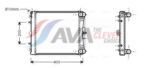 Radiatore, Raffreddamento motore - PR2037 AVA QUALITY COOLING