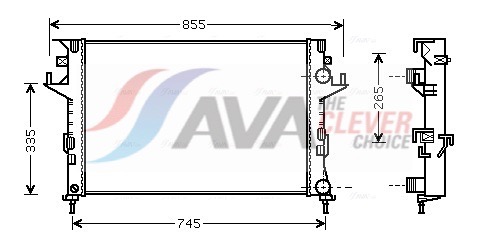 Radiator, engine cooling - RT2291 AVA QUALITY COOLING