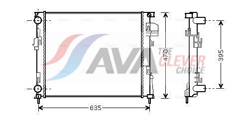 Radiator, engine cooling - RTA2303 AVA QUALITY COOLING