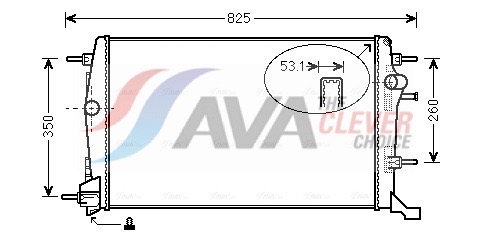 Radiatore, Raffreddamento motore - RT2414 AVA QUALITY COOLING