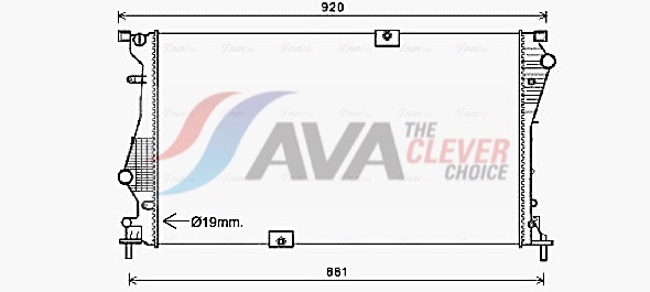 Radiator, engine cooling - RTA2601 AVA QUALITY COOLING