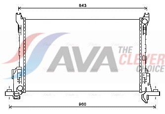 Radiator, engine cooling - RT2625 AVA QUALITY COOLING