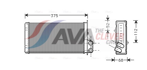 Scambiatore calore, Riscaldamento abitacolo - RT6226 AVA QUALITY COOLING