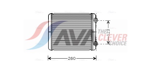 Heat Exchanger, interior heating - RT6344 AVA QUALITY COOLING