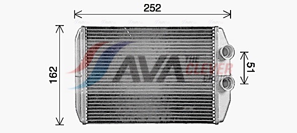 Heat Exchanger, interior heating - RT6661 AVA QUALITY COOLING