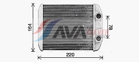 Heat Exchanger, interior heating - RT6663 AVA QUALITY COOLING