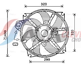 Fan, radiator - RT7563 AVA QUALITY COOLING
