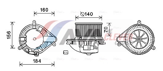 Вентилятор салона - RT8572 AVA QUALITY COOLING