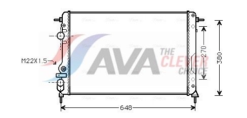 Radiator, engine cooling - RTA2241 AVA QUALITY COOLING