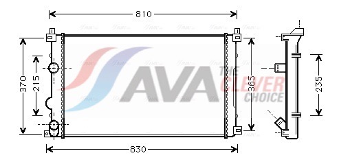 Radiator, engine cooling - RTA2322 AVA QUALITY COOLING