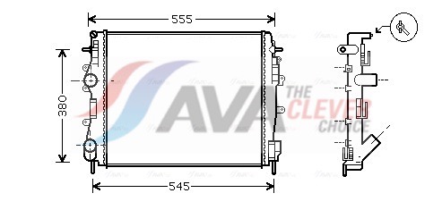 Radiator, engine cooling - RTA2325 AVA QUALITY COOLING