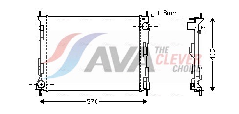 Radiator, engine cooling - RTA2375 AVA QUALITY COOLING