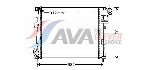 Radiator, engine cooling - RTA2427 AVA QUALITY COOLING