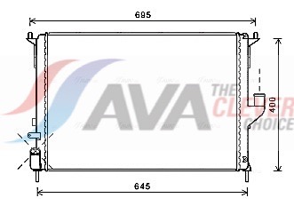 Radiatore, Raffreddamento motore - RTA2477 AVA QUALITY COOLING