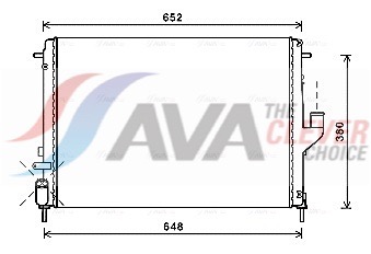 Radiator, engine cooling - RTA2478 AVA QUALITY COOLING