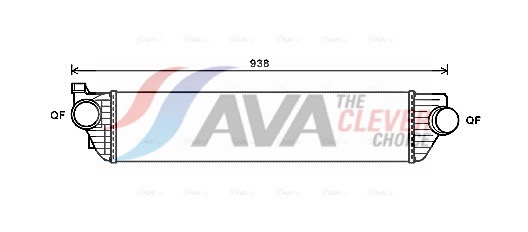 Intercooler, charger - RTA4498 AVA QUALITY COOLING