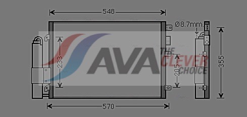 Condenser, air conditioning - RTA5275D AVA QUALITY COOLING