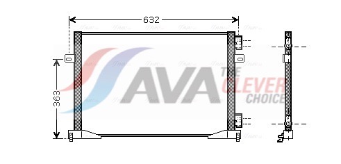 Condenser, air conditioning - RTA5339 AVA QUALITY COOLING