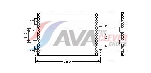 Condensatore, Climatizzatore - RTA5341 AVA QUALITY COOLING