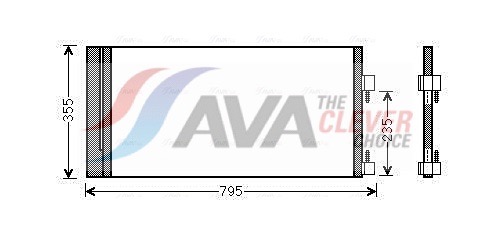Condenser, air conditioning - RTA5430D AVA QUALITY COOLING