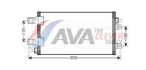 Condenser, air conditioning - RTA5443 AVA QUALITY COOLING