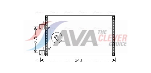 Condenser, air conditioning - RTA5444 AVA QUALITY COOLING
