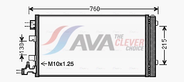 Condenser, air conditioning - RTA5449D AVA QUALITY COOLING