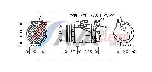 Compressor, air conditioning - RTAK487 AVA QUALITY COOLING