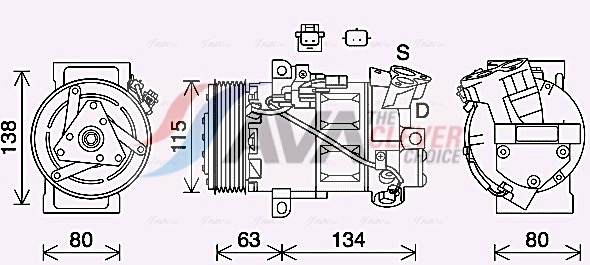 Compressor, air conditioning - RTAK640 AVA QUALITY COOLING