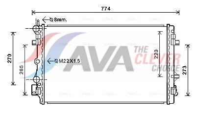 Radiatore, Raffreddamento motore - SA2021 AVA QUALITY COOLING