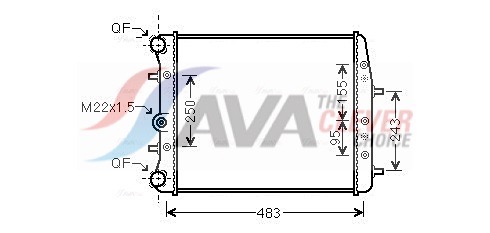 Radiatore, Raffreddamento motore - SAA2005 AVA QUALITY COOLING