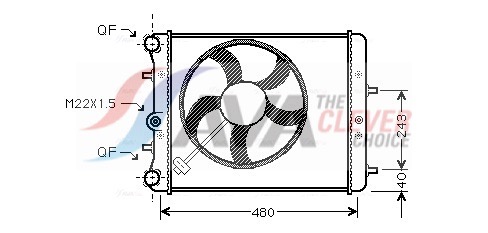 Radiator, engine cooling - SAA2013 AVA QUALITY COOLING