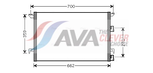 Condenser, air conditioning - SBA5060 AVA QUALITY COOLING