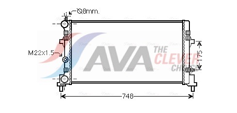 Radiator, engine cooling - STA2037 AVA QUALITY COOLING