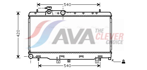 Radiator, engine cooling - SUA2052 AVA QUALITY COOLING