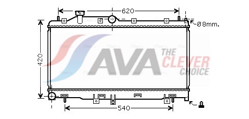 Radiator, engine cooling - SUA2072 AVA QUALITY COOLING
