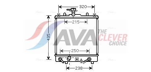 Radiatore, Raffreddamento motore - SZ2095 AVA QUALITY COOLING