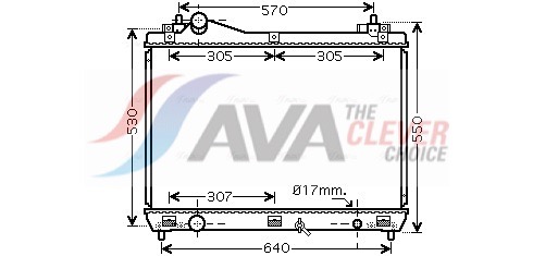 Radiator, engine cooling - SZ2100 AVA QUALITY COOLING