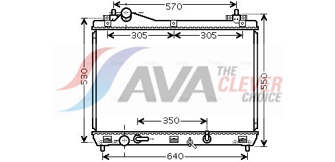 radiatorius, variklio aušinimas - SZ2105 AVA QUALITY COOLING