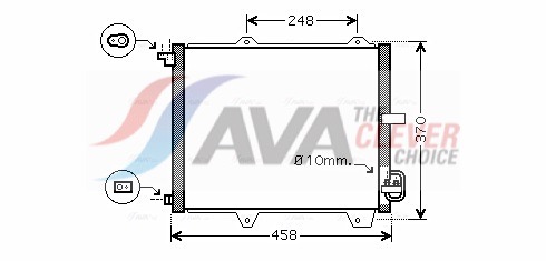 Condenser, air conditioning - SZ5088 AVA QUALITY COOLING