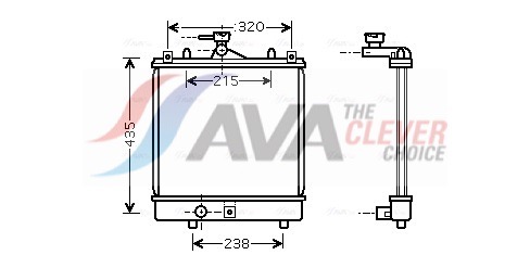 Radiator, engine cooling - SZA2061 AVA QUALITY COOLING