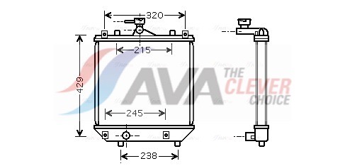 Radiatore, Raffreddamento motore - SZA2064 AVA QUALITY COOLING