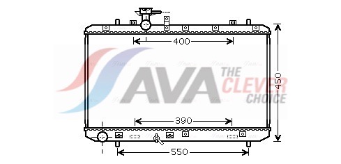 Radiator, engine cooling - SZA2084 AVA QUALITY COOLING