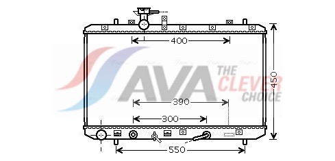 Radiator, engine cooling - SZA2085 AVA QUALITY COOLING
