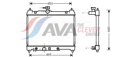 Radiator, engine cooling - TO2287 AVA QUALITY COOLING