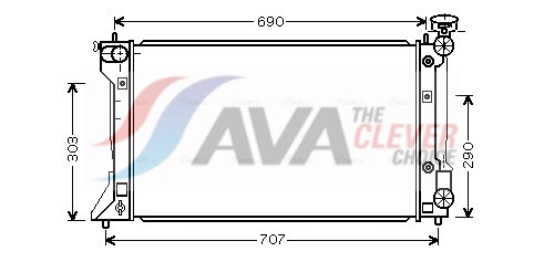 Radiator, engine cooling - TO2293 AVA QUALITY COOLING
