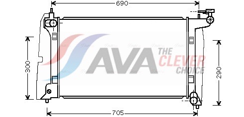 Radiator, engine cooling - TO2302 AVA QUALITY COOLING