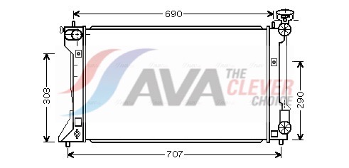 Radiator, engine cooling - TO2332 AVA QUALITY COOLING