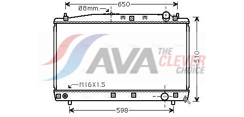 Radiator, engine cooling - TO2366 AVA QUALITY COOLING